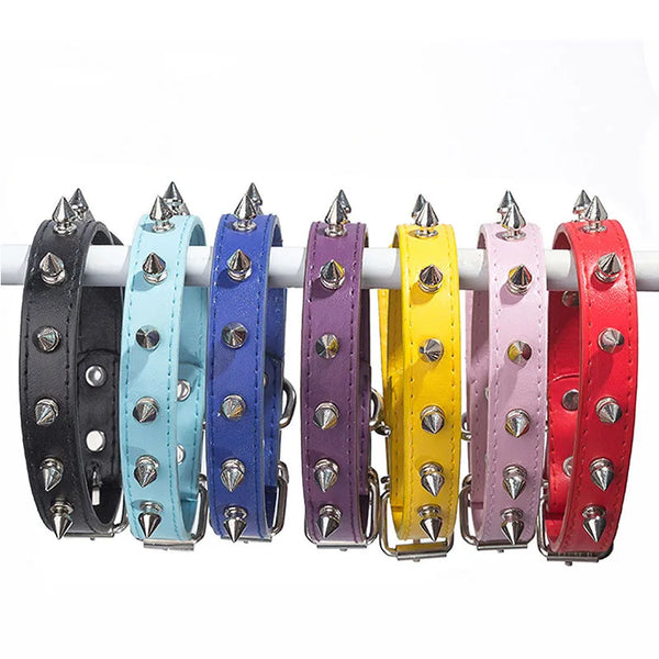 StudStyle Leather Pet Collar: Spiked and Studded Necklace for Small, Medium, and Large Dogs