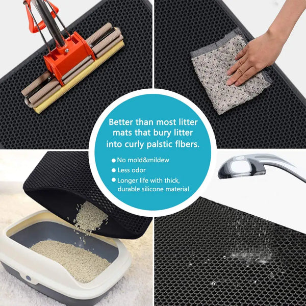 Clean Paws Guaranteed: Double-Layer Cat Litter Mat