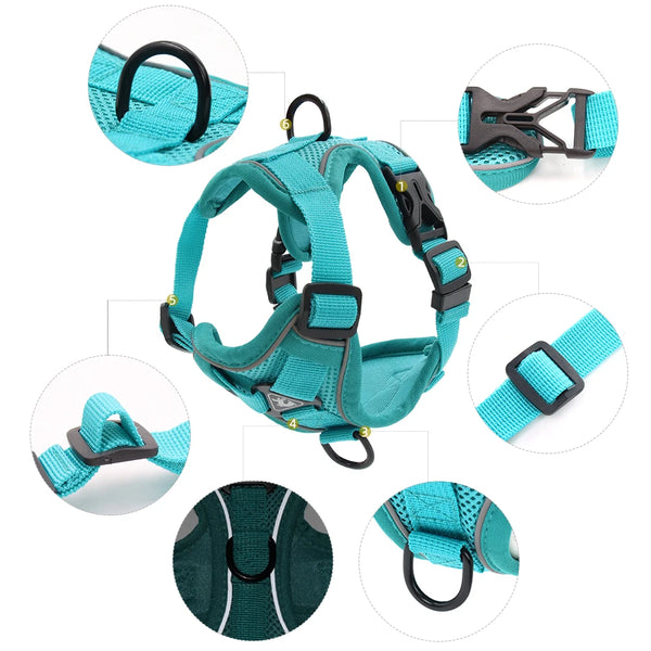 Escape-Proof Adventure: Breathable Reflective Cat Harness for Outdoor Walks